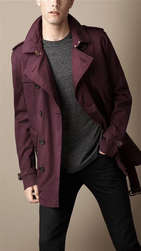 burberry trench coat burgundy|burberry trench coat men.